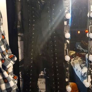 Royal bones lace up skinny jeans